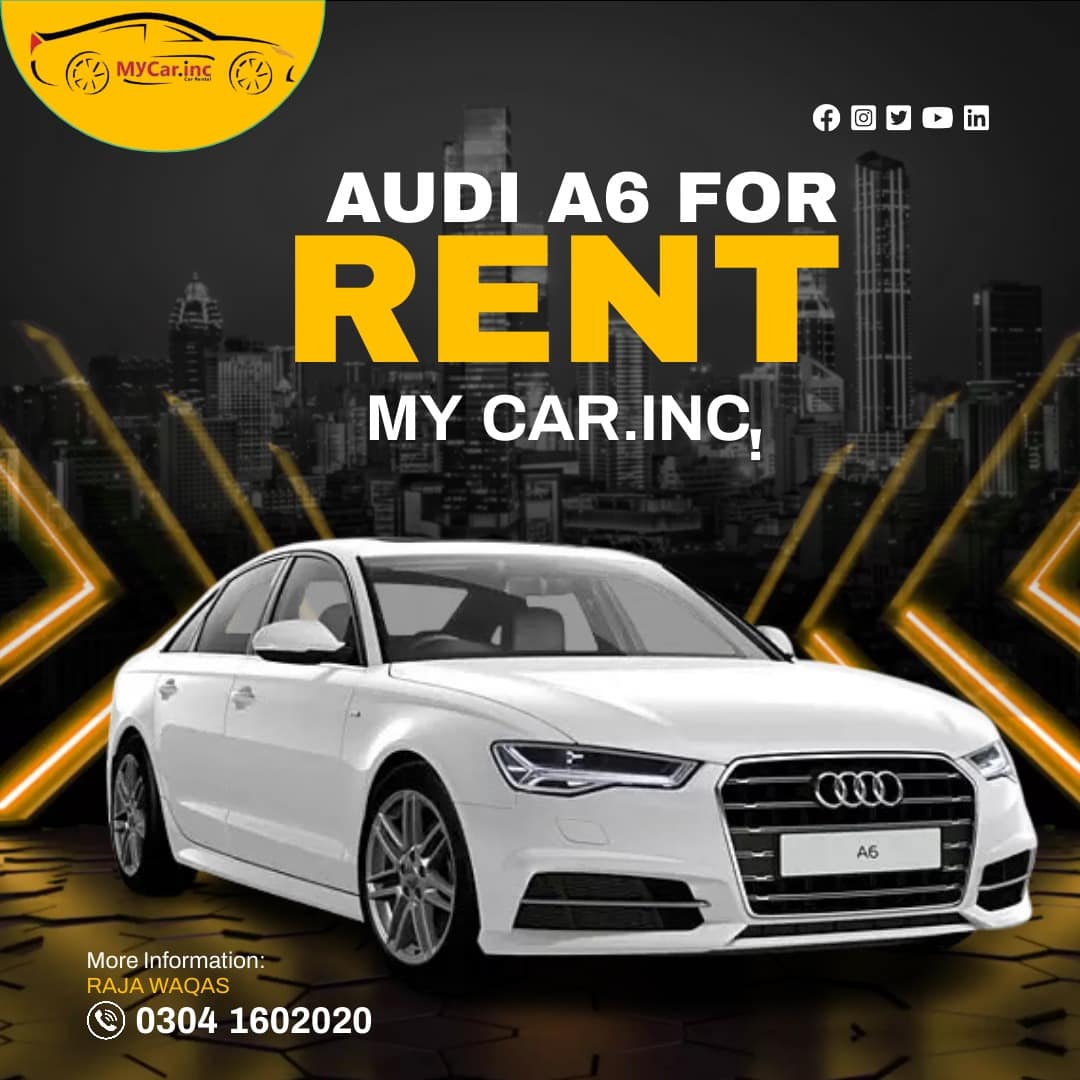 Audi for rent in lahore